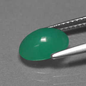 1.72カラットの天然グリーンクリソプレーズ（9.1×7.1 mm・オーバルカット）