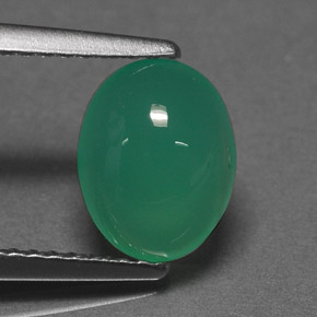 1.67カラットの天然グリーンクリソプレーズ（9×7 mm・オーバルカット）