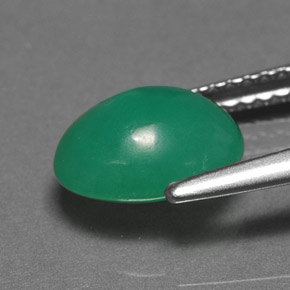 1.98カラットの天然グリーンクリソプレーズ（9.1×7.2 mm・オーバルカット）