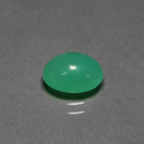 1.90カラットの天然グリーンクリソプレーズ（9×7.1 mm・オーバルカット）