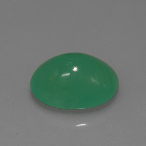 3.18カラットの天然グリーンクリソプレーズ（11×8.1 mm・オーバルカット）