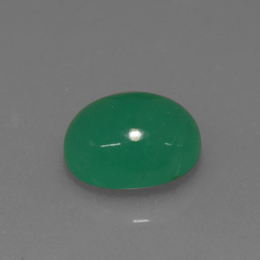 2.14カラットの天然グリーンクリソプレーズ（8.9×7 mm・オーバルカット）