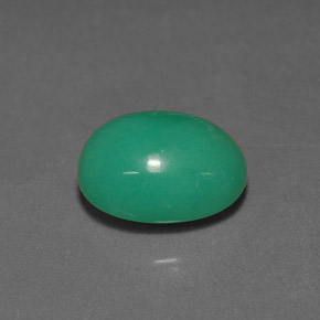 4.05カラットの天然グリーンクリソプレーズ（11.3×8.6 mm・オーバルカット）