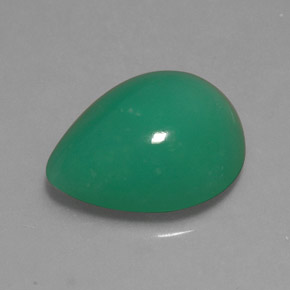 3.77カラットの天然グリーンクリソプレーズ（12.3×9.8 mm・洋梨の形）
