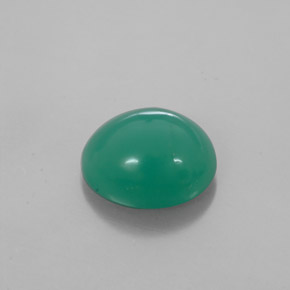 4.38カラットの天然グリーンクリソプレーズ（11.4×9.8 mm・オーバルカット）