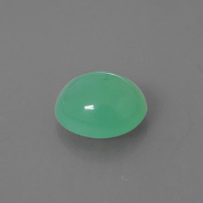2.64カラットの天然グリーンクリソプレーズ（9.5×8.3 mm・透明）