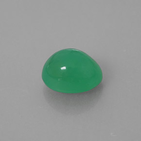 2.44カラットの天然グリーンクリソプレーズ（9×7.1 mm・透明）