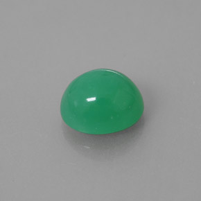 2.43カラットの天然グリーンクリソプレーズ（8.7×7.6 mm・透明）