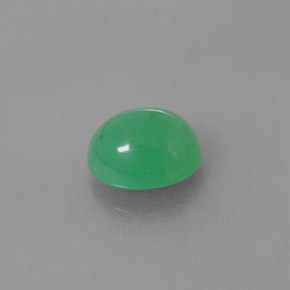 2.92カラットの天然グリーンクリソプレーズ（9.6×8 mm・透明）