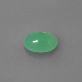 2.49カラットの天然グリーンクリソプレーズ（10.3×8 mm・透明）