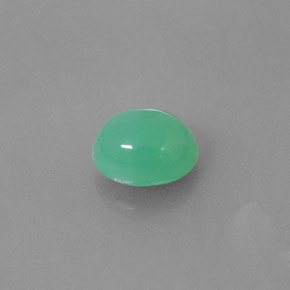 2.34カラットの天然グリーンクリソプレーズ（8.8×7.3 mm・透明）