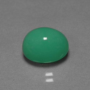 3.93カラットの天然グリーンクリソプレーズ（10.1×8 mm・オーバルカット）