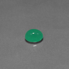 1.51カラットの天然グリーンクリソプレーズ（7.9×5.9 mm・透明）