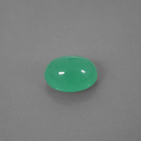 2.13カラットの天然グリーンクリソプレーズ（9×7 mm・透明）