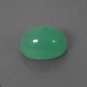 2.04カラットの天然グリーンクリソプレーズ（8.6×6.2 mm・透明）