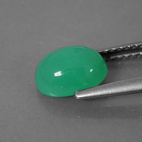 1.63カラットの天然グリーンクリソプレーズ、透明、透明/半透明