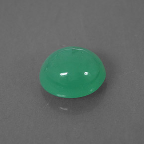 1.38カラットの天然グリーンクリソプレーズ（7.4×6.7 mm・透明）