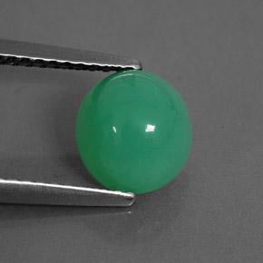 1.79カラットの天然グリーンクリソプレーズ（7.6×7.1 mm・透明）