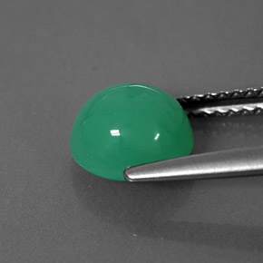 1.79カラットの天然グリーンクリソプレーズ（7.6×7.1 mm・透明）