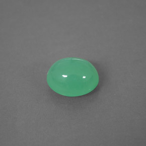 2.05カラットの天然グリーンクリソプレーズ（8.5×7.1 mm・透明）