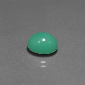 3.04カラットの天然グリーンクリソプレーズ（9.9×7.7 mm・透明）