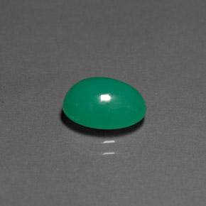 2.49カラットの天然グリーンクリソプレーズ（10.2×8 mm・透明）
