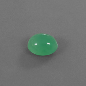 3.87カラットの天然グリーンクリソプレーズ（10.6×9.1 mm・透明）