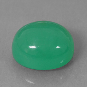 5.35カラットの天然グリーンクリソプレーズ（11.1×9.7 mm・オーバルカット）