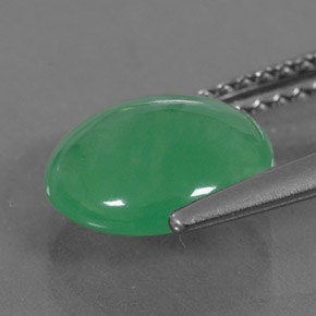2.15カラットの天然グリーンクリソプレーズ（9.2×8.5 mm・透明）