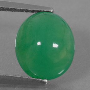 2.68カラットの天然グリーンクリソプレーズ（9.9×8.6 mm・オーバルカット）