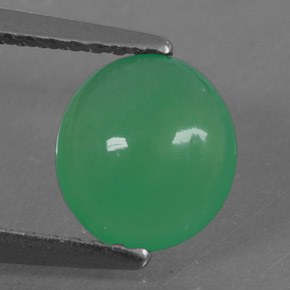 1.27カラットの天然グリーンクリソプレーズ（7.8×7.1 mm・オーバルカット）