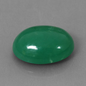 3.90カラットの天然グリーンクリソプレーズ（11.8×9.2 mm・オーバルカット）