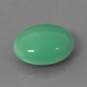 5.43カラットの天然グリーンクリソプレーズ（12.7×10.4 mm・オーバルカット）