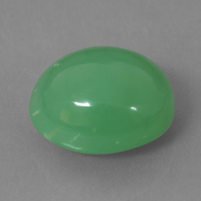 9.75カラットの天然グリーンクリソプレーズ（14.2×12.2 mm・透明）
