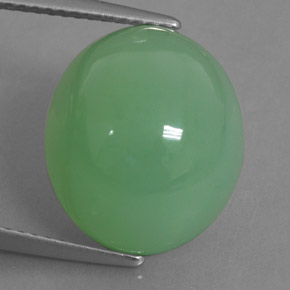 11.83カラットの天然グリーンクリソプレーズ（14.5×12.7 mm・透明）
