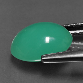 2.58カラットの天然グリーンクリソプレーズ（10×7.7 mm・オーバルカット）