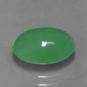 2.42カラットの天然グリーンクリソプレーズ（10.4×7.5 mm・透明）