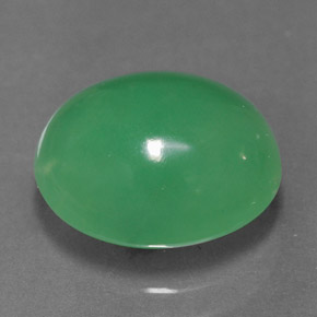 3.90カラットの天然グリーンクリソプレーズ（11.2×9.8 mm・透明）