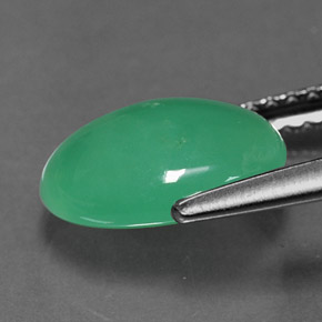 2.31カラットの天然グリーンクリソプレーズ（10.1×7.7 mm・透明）