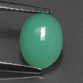 1.47カラットの天然グリーンクリソプレーズ（8.9×6.7 mm・オーバルカット）