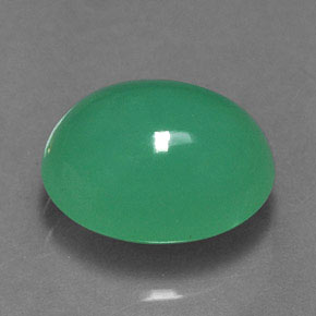 2.69カラットの天然グリーンクリソプレーズ（9.7×8 mm・透明）