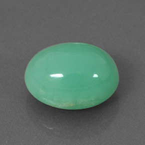 3.35カラットの天然グリーンクリソプレーズ（10.1×8 mm・オーバルカット）
