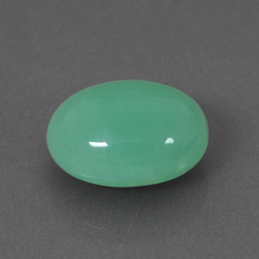 2.68カラットの天然グリーンクリソプレーズ（9.7×7.4 mm・透明）
