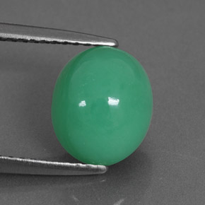 2.70カラットの天然グリーンクリソプレーズ（9.2×7.7 mm・オーバルカット）