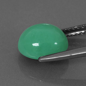 2.70カラットの天然グリーンクリソプレーズ（9.2×7.7 mm・オーバルカット）