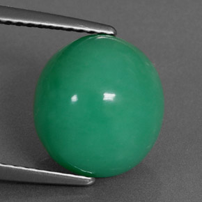5.73カラットの天然グリーンクリソプレーズ（10.9×10.1 mm・オーバルカット）