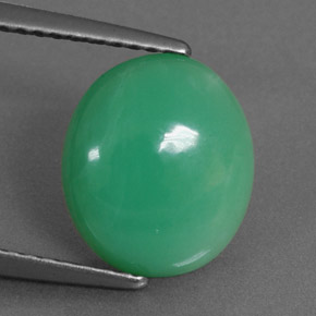 2.78カラットの天然グリーンクリソプレーズ（10.9×9.5 mm・オーバルカット）