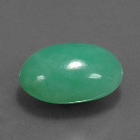 4.43カラットの天然グリーンクリソプレーズ（12.7×8.8 mm・オーバルカット）