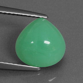 2.60カラットの天然グリーンクリソプレーズ（9.5×9.4 mm・洋梨の形）