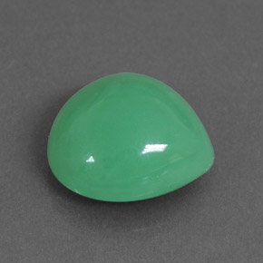 2.60カラットの天然グリーンクリソプレーズ（9.5×9.4 mm・洋梨の形）